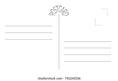 Simple postcard with stylized lettering text design