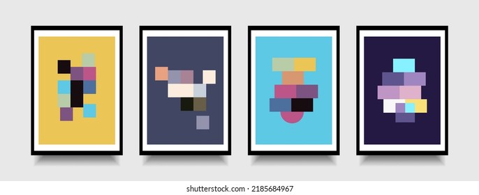 Simple poster colorful background and cover modern style geometric design