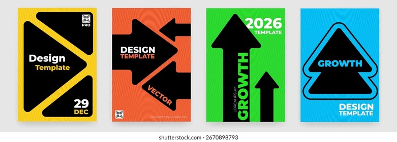 Einfache Poster-Design-Vorlage mit abstrakten geometrischen Formen und Vektor-Volltonfarben. Business-Hintergrund und Layout für Flyer, Poster, Banner und Cover-Design. Geometrisches Poster im modernen Stil
