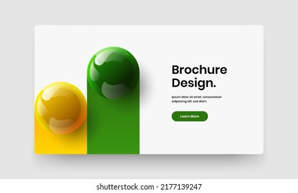 Simple poster design vector concept. Modern realistic balls handbill illustration.