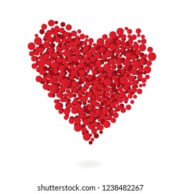 Simple poster of a heart symbol. Use for posters, t-shirt prints, cards