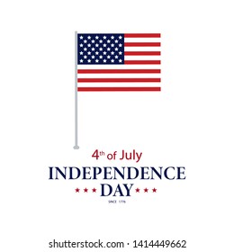Simple poster July Fourth. July Fourth illustration. Independence Day in America
