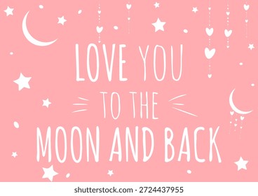 Un cartel sencillo con una frase sobre el amor. Ilustración vectorial sobre el tema del amor, Día de San Valentín, Día de la Madre, Día Internacional de la Mujer, para fiestas infantiles e interiores. Plantilla para una tarjeta, portada o cartel.