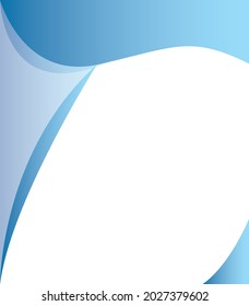 Simple poster vector design template blue color