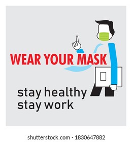 a simple posters for the covid-19 campaign