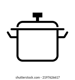 Einfaches Topfsymbol. Kochen. Vektorgrafik.