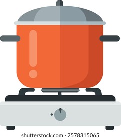 Simple pot on stove icon