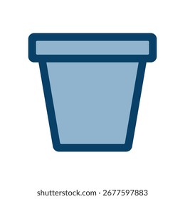 Ilustración simple del icono del Vector del pote.