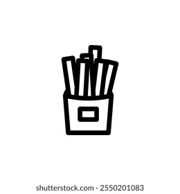 simple potato french fries icon