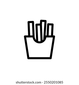 simple potato french fries icon