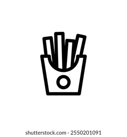 simple potato french fries icon