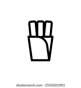 simple potato french fries icon