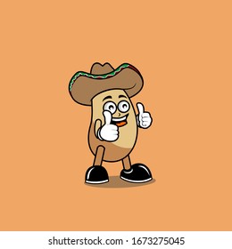 Simple potato mascot, vector cartoon of potato characters for logo template