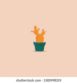 Simple potted plant vector.Great for invitation, greeting card, packages, wrapping, etc. Botanical illustration design.