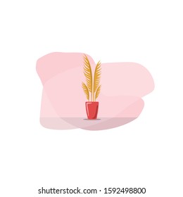 Simple potted plant vector.Great for invitation, greeting card, packages, wrapping, etc. Botanical illustration design.