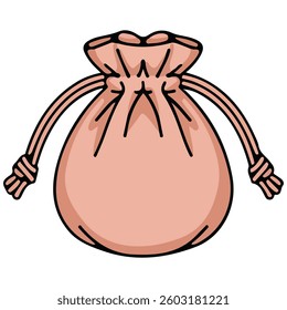 Simple pouch isolated vector illustration on white background