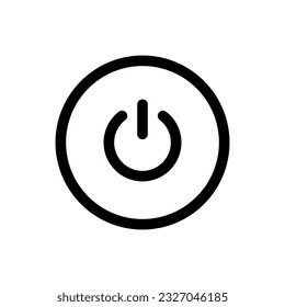 Simple Power Button icon. The icon can be used for websites, print templates, presentation templates, illustrations, etc