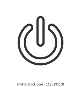 simple power log icon with line style use for ui ux button interface web application, startup, website, editable stroke