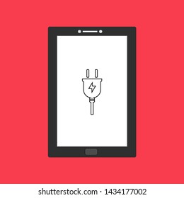 simple Power plug vector icon illustration for web