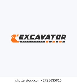 Einfaches, leistungsstarkes Bagger-Logo