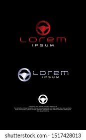 the simple, powerful and sophisticated car steering wheel symbol is suitable for companies in the automotive field