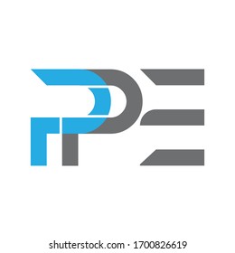 Simple PPE Letter Logo Design