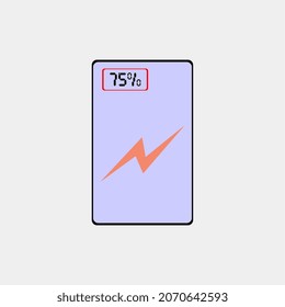 simple and practical powerbank vector drawing illustration
