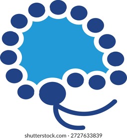 Un simple icono de cuenta de oración que se puede utilizar para el dhikr, la adoración y los rituales religiosos.
