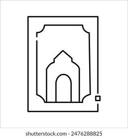 Simple prayer mat vector icon design