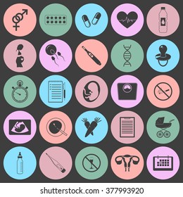 Simple pregnancy icons
