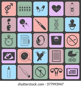 Simple pregnancy icons