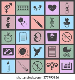Simple pregnancy icons
