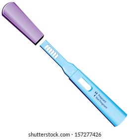 A simple pregnancy test with the ability to carry out at home. Vector illustration.