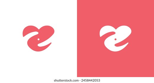 Simple Pregnant Love Logo for a Pregnant Mother's Love Shape by Hugging Her Belly.