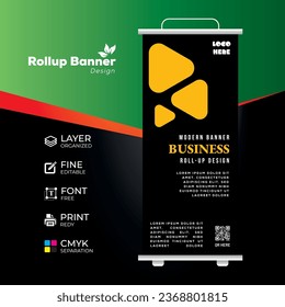 plantilla de banner de resumen negro premium simple 