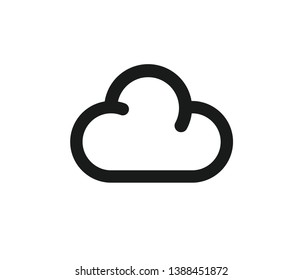 Simple and Premium Cloud icon vector - sky cloud flat icon vector 