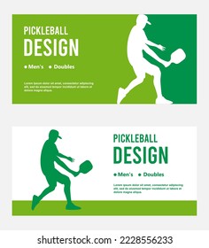 Simple premium editable vector design of pickleball player great for your digital and print graphic resources 