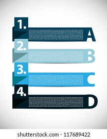 Simple presentation design with letters and numbers