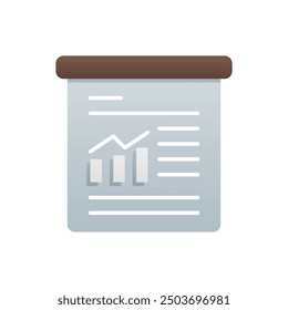 simple presentation flat icon on isolated background