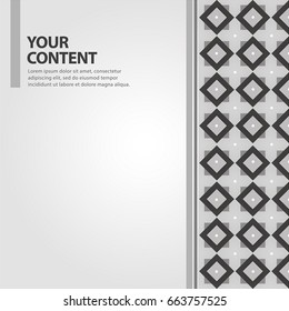 Simple presentation layout gray with diamond pattern and lines