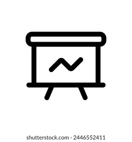 Simple Presentation line icon isolated on a white background