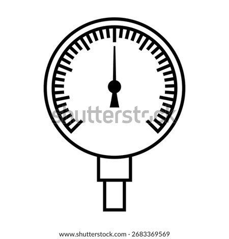 Simple pressure gauge icon isolated