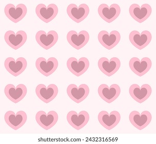 Simple pretty hearts pink violet