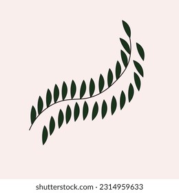 Illustration simple et jolie de feuille 