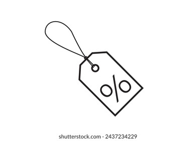 Simple price tag icon vector, price tag illustration.