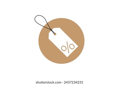 Simple price tag icon vector, price tag illustration.
