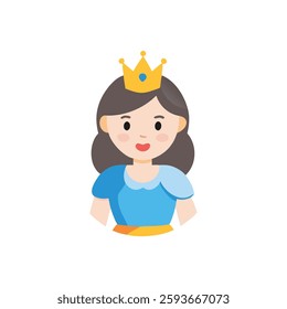 Simple princess icon designed for fantasy themes.