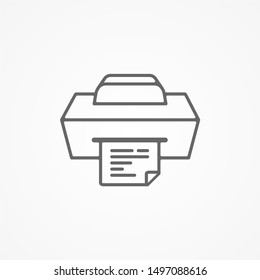 Simple print icon flat design