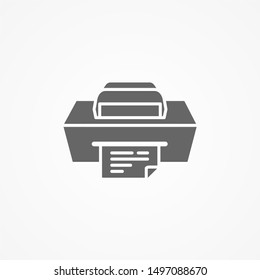 Simple print icon flat design