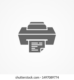 Simple print icon flat design